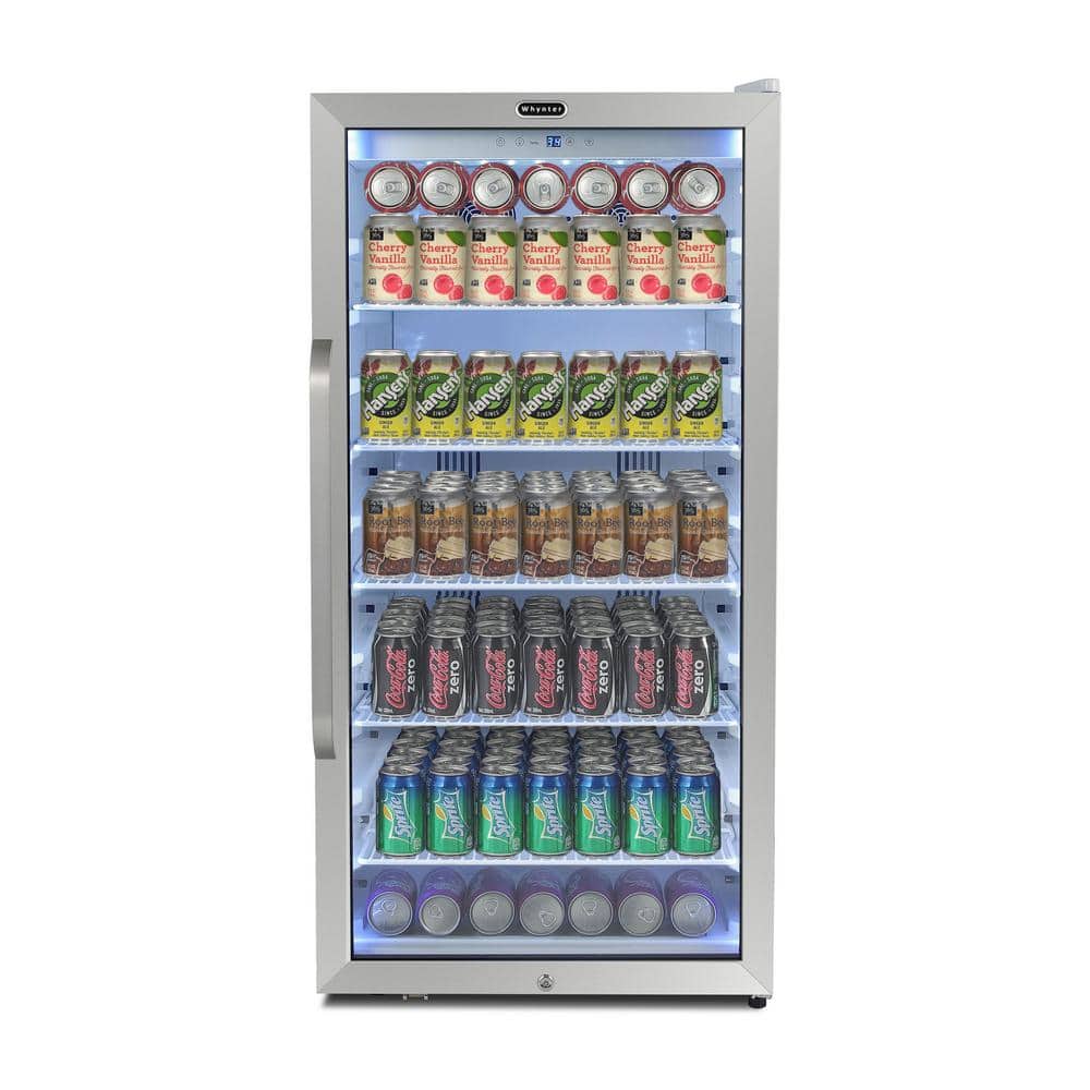 24 in. 8.1 cu.ft. Freestanding Beverage Merchandiser Refrigerator with Superlit Door in White