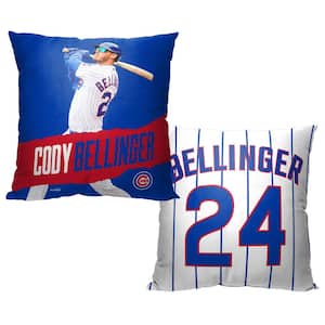 MLB Cubs 23 Cody Bellinger Printed Polyester Throw Pillow 18 X 18