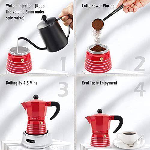 Moka Coffee Pot Espresso Latte Percolator Stove Coffee Maker Espresso Pot  Italian Coffee Machine 50/300/