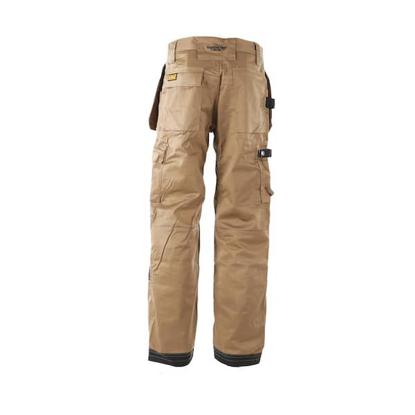DEWALT ProTradesman Men's 30 in. W x 33 in. L Tan Polyester/Cotton