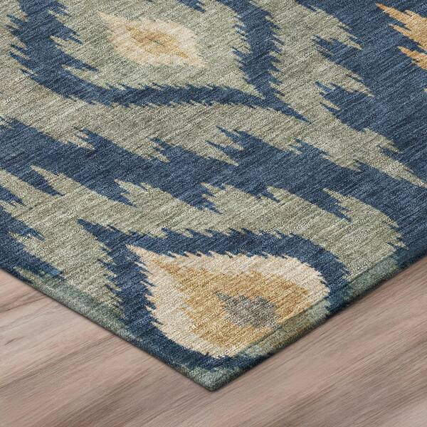 Chantille Machine Washable Indoor/Outdoor Abstract ACN3073 Navy 3 ft. x 5 ft. Area Rug