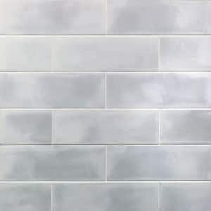 Ivy Hill Tile Pier White 12 in. x 4 in. Polished Ceramic Subway Wall ...