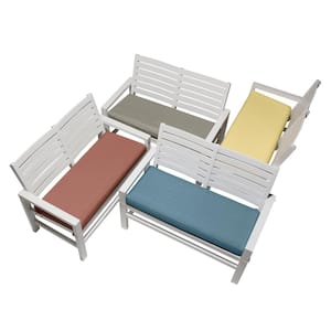 Duck Covers Weekend 42 in. W x 18 in. D x 3 in. Thick Rectangular Outdoor Bench Cushion in Moon Rock