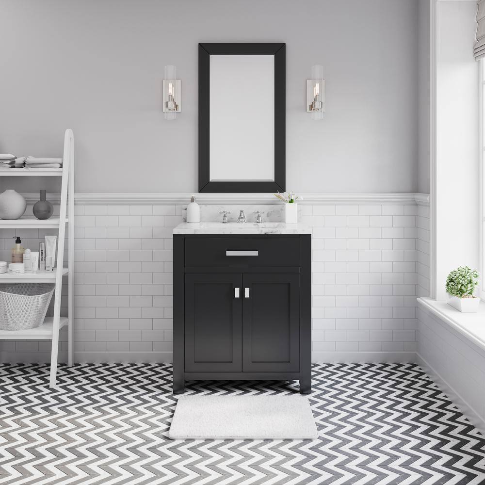 Madison 30 in. W x 21.5 in. D x 34 in. H Single Sink Bath Vanity in Espresso with Carrara White Marble Top and Faucet price history on PriceWatchPro