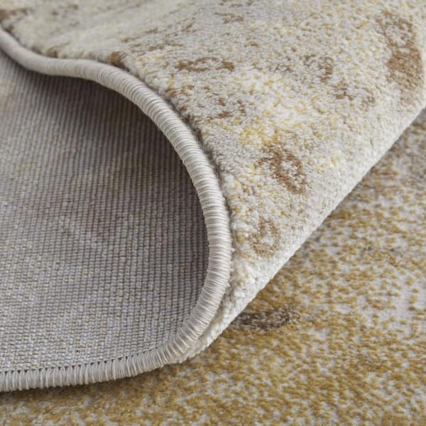 8 X 11 Tan, Ivory Abstract Area Rug