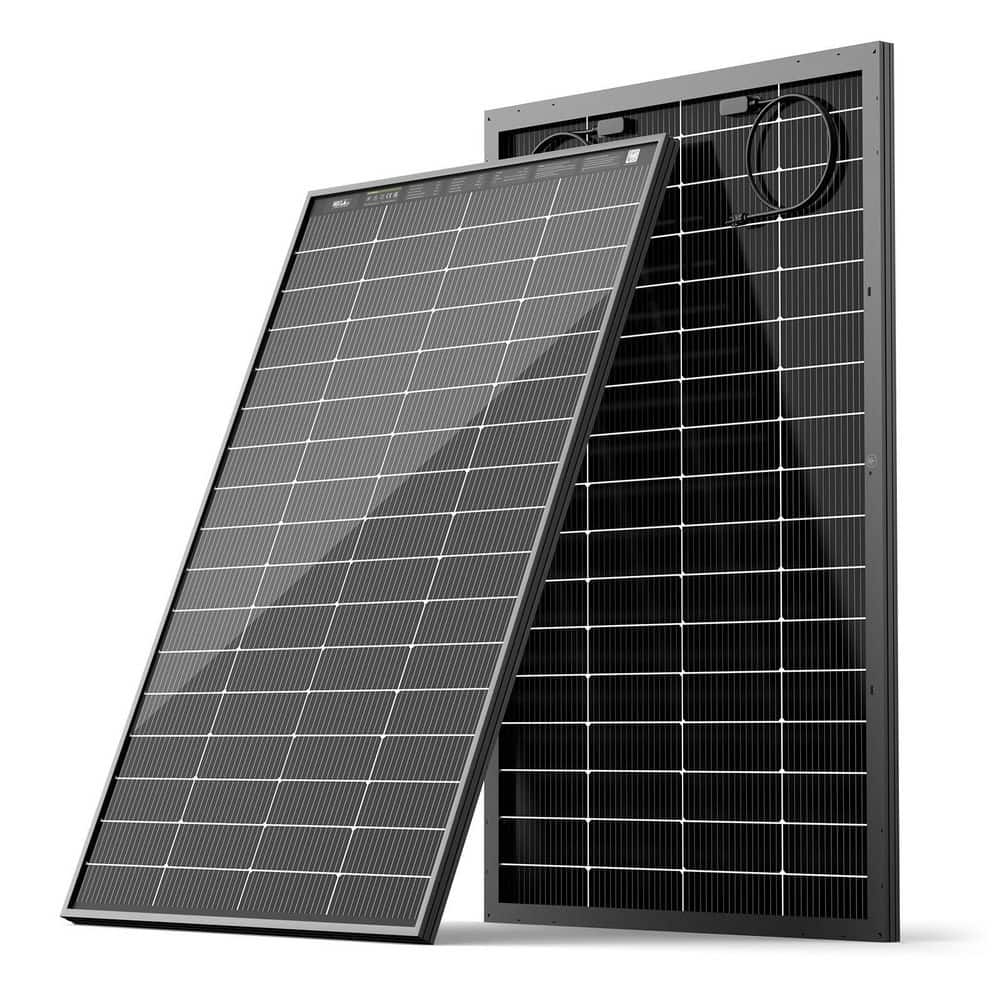 HQST Bifacial 200-Watt N-Type 16BB Monocrystalline Solar Panel Compact Lightweight Backup Power for RV Cabin