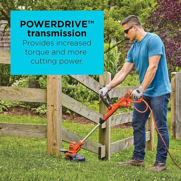 BLACK+DECKER 20 in. 13 AMP Corded Electric Walk Behind Push Lawn Mower and 14 in. 6.5 Amp Corded Single Line String Trimmer/ Edger