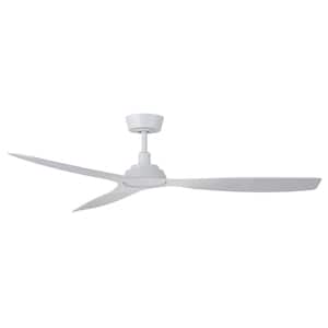 Moto 52 in. Indoor White and Matte White Ceiling Fan with Remote Control