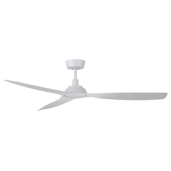 Lucci Air Moto 52 in. Indoor White and Matte White Ceiling Fan with Remote Control