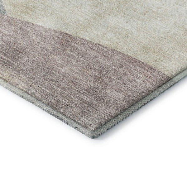 Mayfield Premium Machine Washable Abstract AMF2184 Beige 5 ft. x 7 ft. 6 in. Area Rug