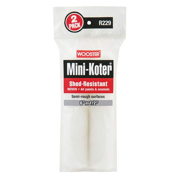 6 in. x 1/2 in. Mini-Koter Woven Mini Roller Cover (2-Pack)