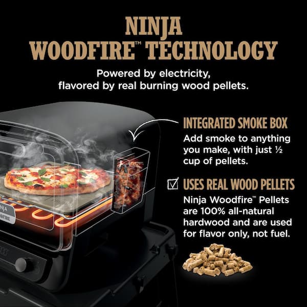 Reviews for NINJA Woodfire Pizza Oven, 8-in-1 Outdoor Oven, 5 Pizza  Settings, 700°F, BBQ Smoker, Ninja Woodfire Technology, OO101