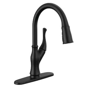 Ophelia Single Handle Touch-On Pull Down Sprayer Kitchen Faucet with Touch2O Technology in Matte Black