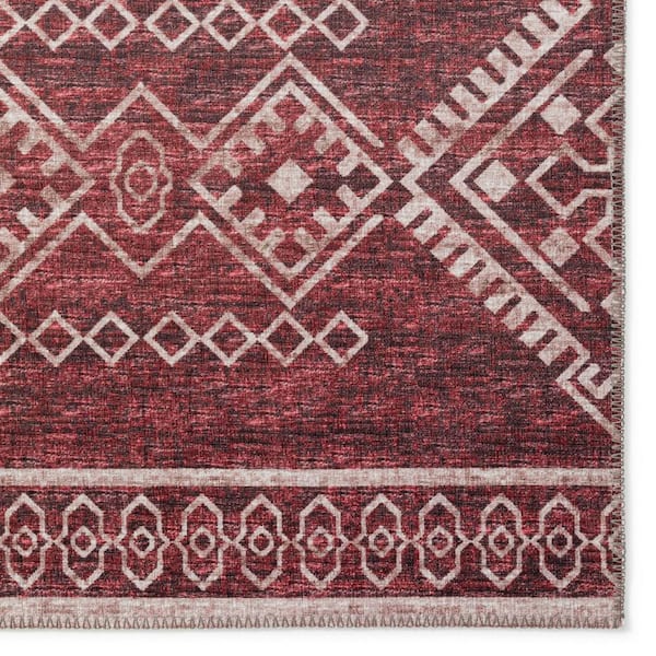 Addison Rugs Yuma Red 5 ft. x 7 ft. 6 in. Geometric Indoor