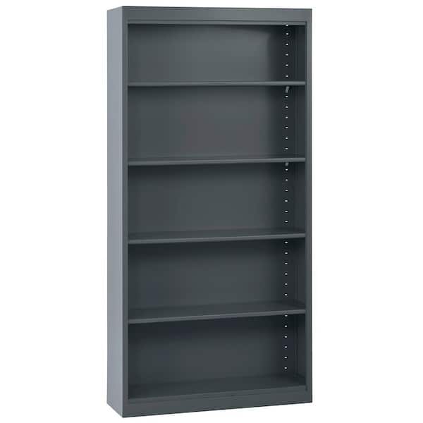 Sandusky Welded Steel Bookcase ( 36 in. W x 72 in. H x 12 in. D ) Freestanding Cabinet in Charcoal