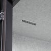 Close-up of a light strip detail on the interior wall of the booth.