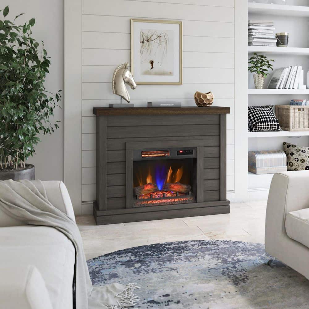 Twin Star Home Duraflame 47.38 in. Freestanding Wall Mantel