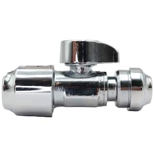 SharkBite Max Raccordo A T Con Valvola Di Arresto 3/4 X 3/4 X 1/4 Pollice | Ottone Push-to-Connect