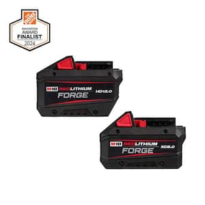 M18 18V Lithium-Ion REDLITHIUM FORGE HD 12.0 Ah Battery Pack w/M18 REDLITHIUM FORGE XC 8.0 Ah Battery Pack