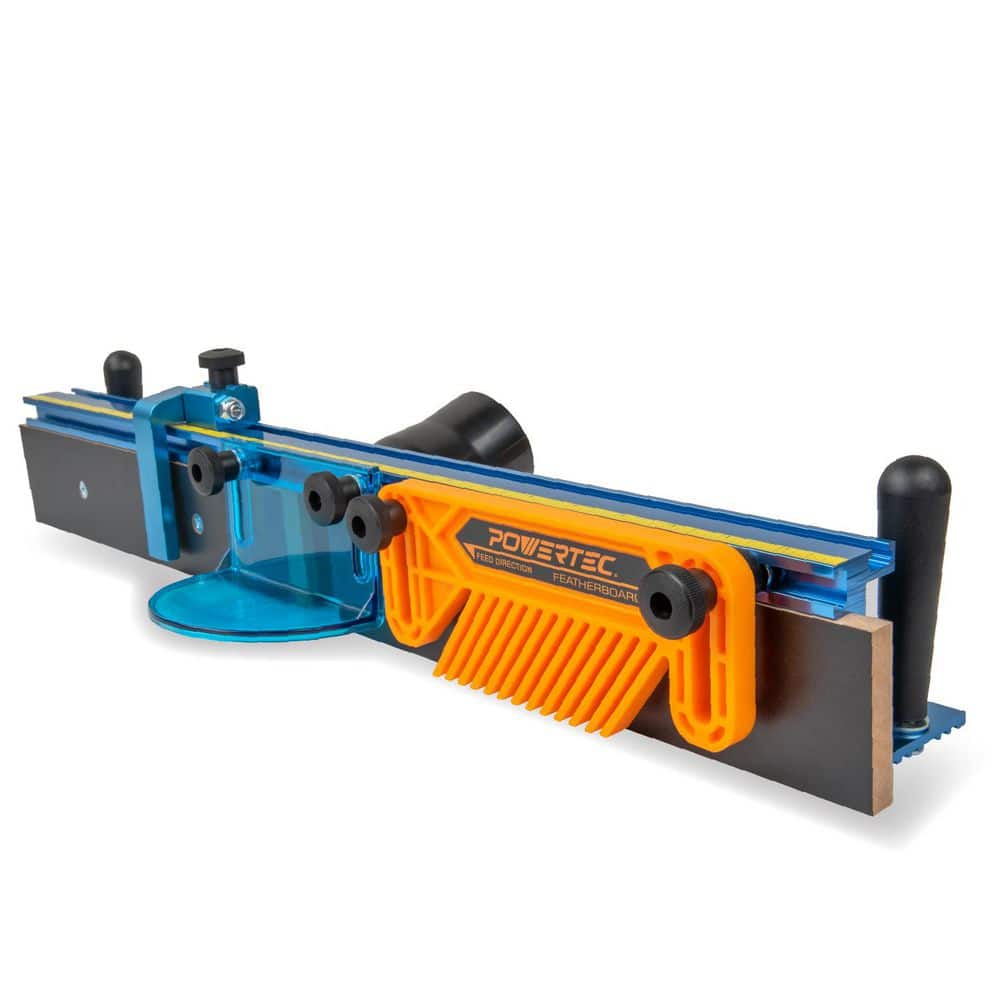 POWERTEC 3-3/8 in. Tall 24 in. L Deluxe Router Table Fence System ...