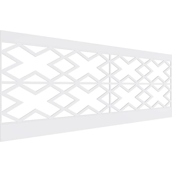 Ekena Millwork 36 in. H x 94-1/2 in. W 23.64 sq. ft. Fowler PVC Wainscot Paneling Kit