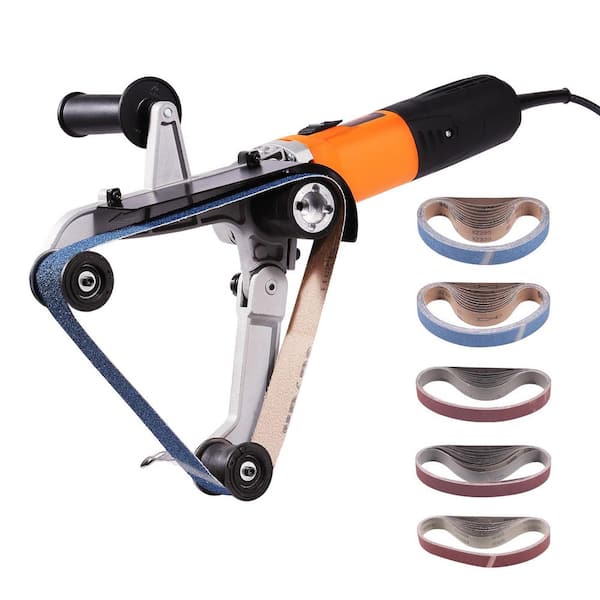 Pipe Tube Polisher Sander, 1000W Belt Sander with 6-Speed (1100-3200rpm), with 50PCS Sanding Belts for Rust Removal