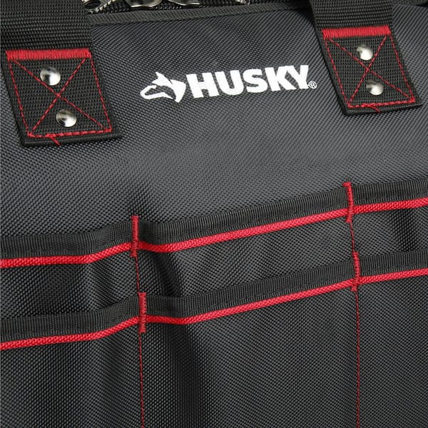 Husky Heavy Duty Large Mouth Bag W/Tool Wall