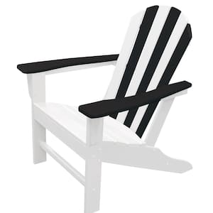 Atlantic Classic Curveback Zebra Plastic Outdoor Patio Adirondack Chair