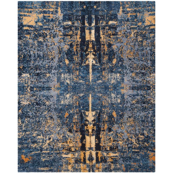 Centennial 9 ft. x 12 ft. Twilight Blue Abstract Area Rug