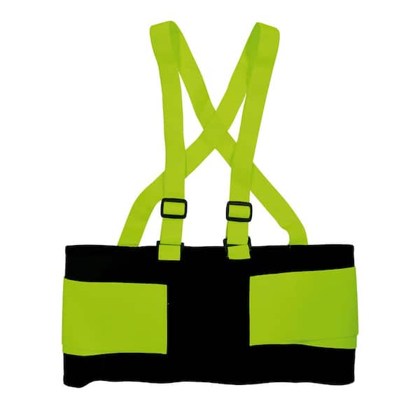 XL Back Support Belt in Hi-Vis Yellow-GR542XL