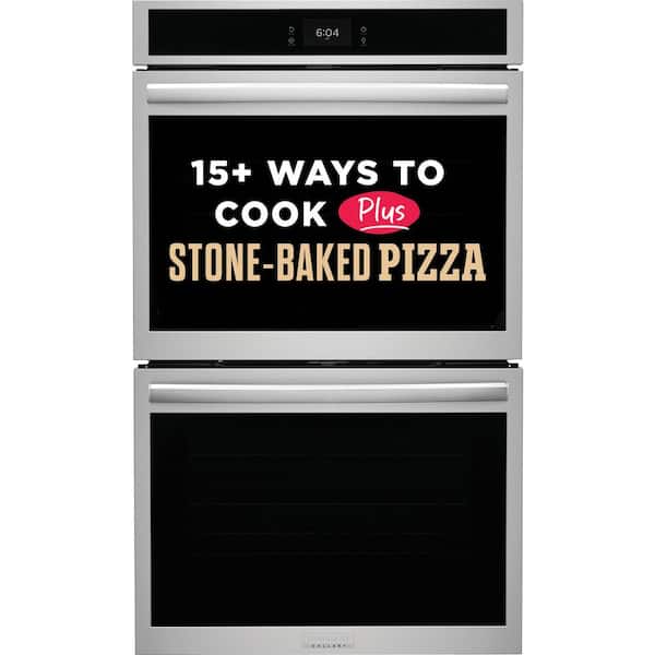 30" Double Electric Wall Oven with Stone-Baked Pizza