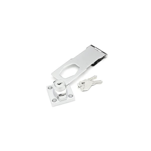 4-1/2 in. Chrome Keyed Alike Hasp Lock