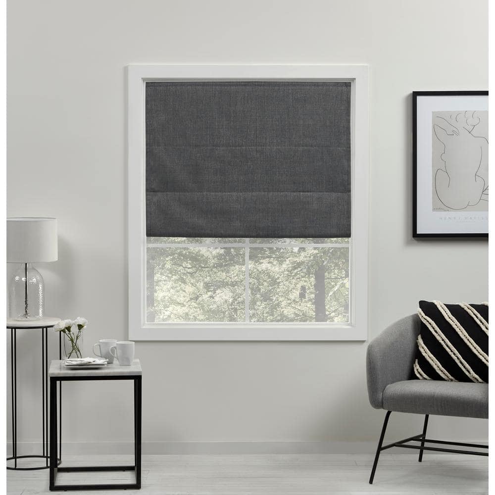 Acadia Grey Cordless Total Blackout Roman Shade 23 in. W x 64 in. L price history on PriceWatchPro