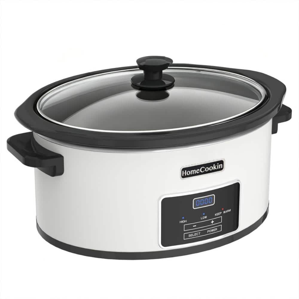8 QT White Large Capacity Programmable Slow Cooker with Non-Stick Ceramic Pot, Dishwasher Safe price history on PriceWatchPro