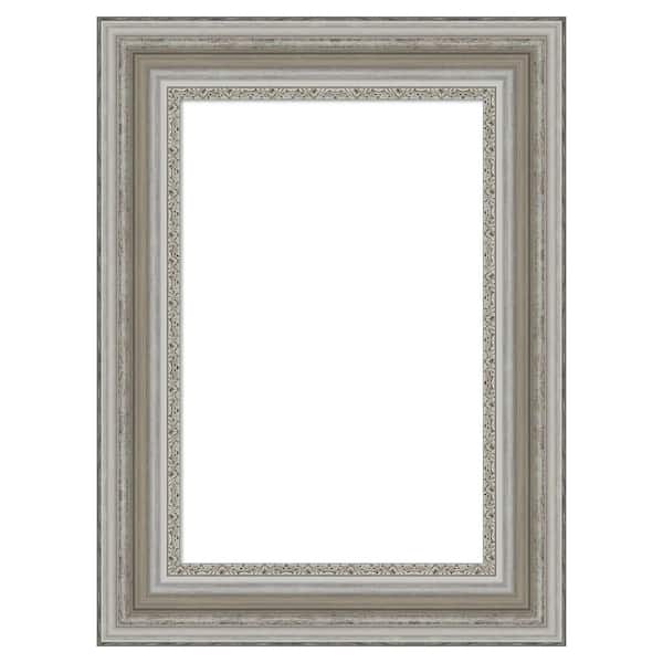 Amanti Art Parlor Silver 18 in. x 24 in. Polystyrene Framed Dry Erase Magnetic Memo Board