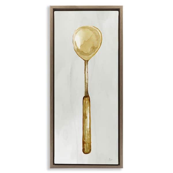 Stupell Industries Rustic Kitchen Utensil by Nan Brown Floater Frame Food Graphic Art Print 25 in. x 11 in.