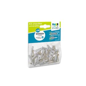 Screws and Drywall Anchors for OMUR Wall Mount System, Pack of 30 Screws with Anchors