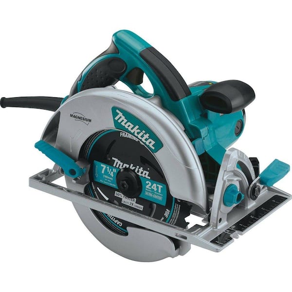 Makita 15 Amp 7-1/4 in. Corded Lightweight Magnesium Circular Saw with LED  Light, Dust Blower, 24T Carbide blade, Hard Case 5007MG The Home Depot