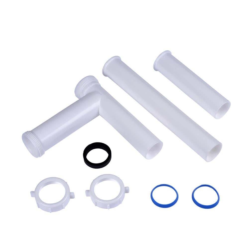 Oatey 1-1/2 in. White Plastic Slip-Joint Garbage Disposal Kit P9100TB ...