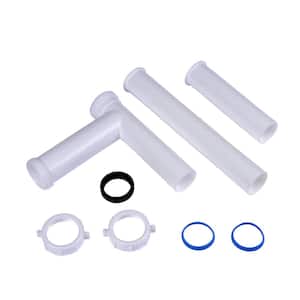 1-1/2 in. White Plastic Slip-Joint Garbage Disposal Kit