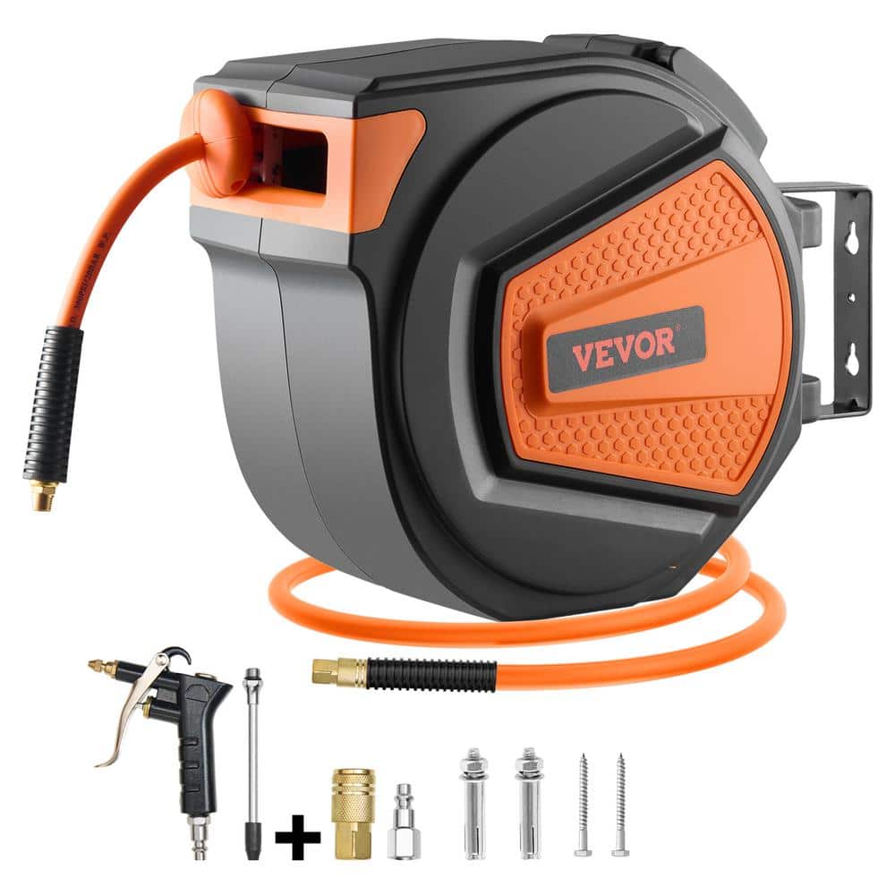 Retractable Air Hose Reel, 3/8 in. x 65 ft. Hybrid Air Hose Max 300PSI, Air Compressor Hose Reel Auto-Rewind wih 6. 6ft. price history on PriceWatchPro
