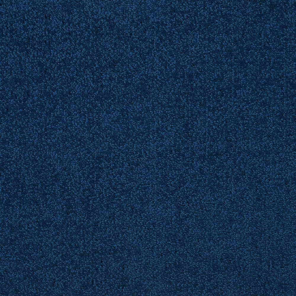 Natural Harmony Feather Nautical Blue 12 ft. 54 oz. Wool Texture