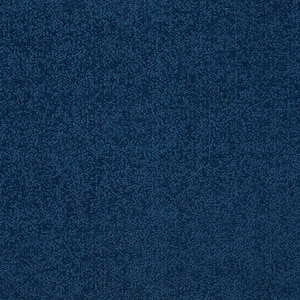 Feather - Nautical - Blue 12 ft. 54 oz. Wool Texture Installed Carpet