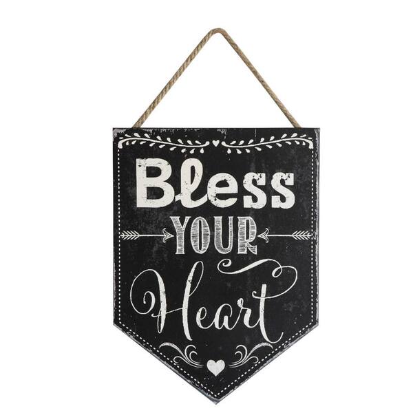 Unbranded 15.75 in. H x 11.75 in. W " Bless Your Heart" Wall Art