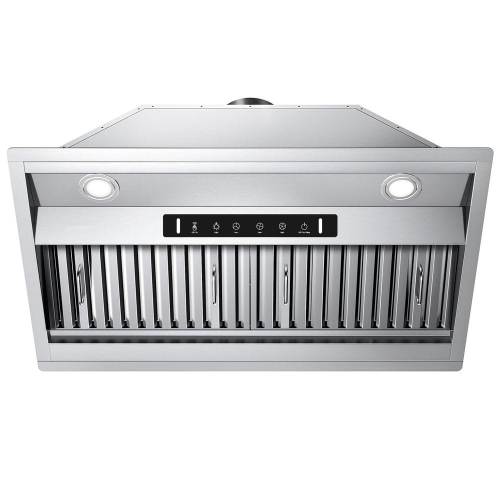 VIKIO PRO 42 in. 900 CFM Ducted/Ductless Convertible Insert Kitchen Range Hood Vent in Stainless Steel with 3-Min Delays, 2-LEDS