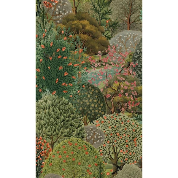 Walls Republic Green Enchanted Lush Landscape Tropical Print Non-Woven Non-Pasted Textured Wallpaper 57 Sq. Ft.