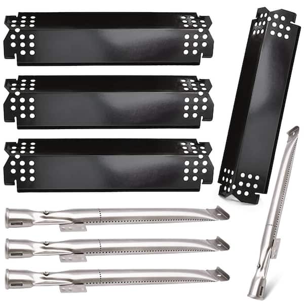 Nexgrill 720-0830H 4-Burner Replacement Kit - 14 7/8 in Stainless Burner Tubes and Porcelain Heat Plate Shields