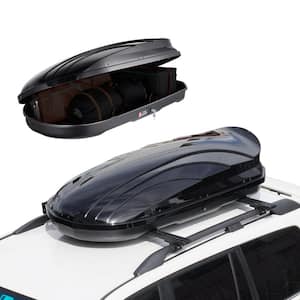 Rooftop Cargo Carrier 11 cu. ft. Roof Cargo Basket Carrier ABS Hard Shell Roof Box with Dual-Sided Opening and 2 Straps