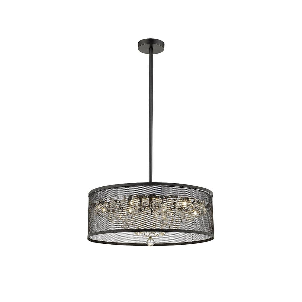 Chloe IV 9-Light Black Crystal Chandelier