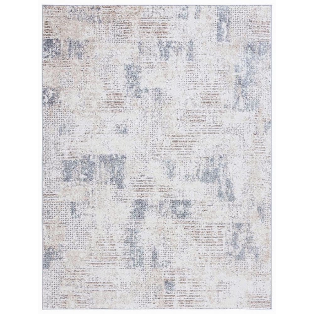 Opal 8 ft. x 10 ft. Ivory/Gray Geometric Marble Area Rug price history on PriceWatchPro